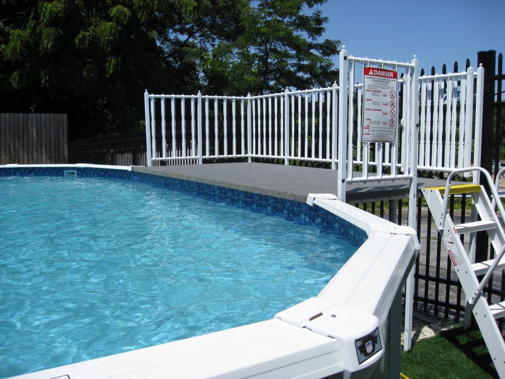 Pool With Deck and Fence