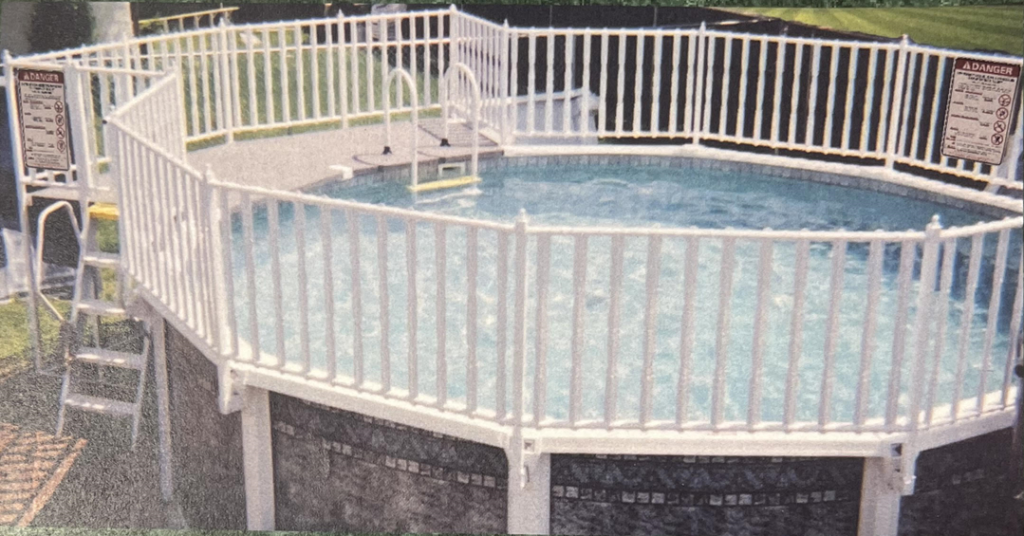 above ground pool with deck package